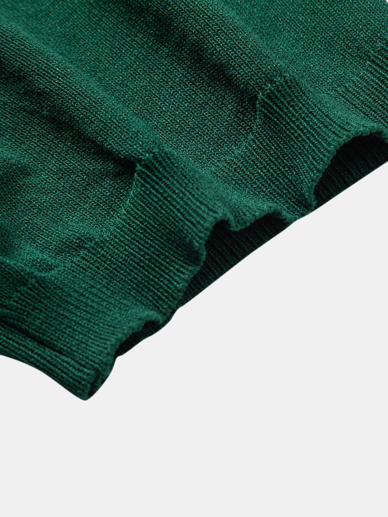 Stripe Jacquard Knit Polo Shirt & Straight Leg Ribbed Pants