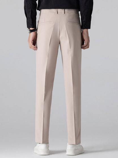 Textured Color Block Knit Polo & Slim Fit Tapered Trousers